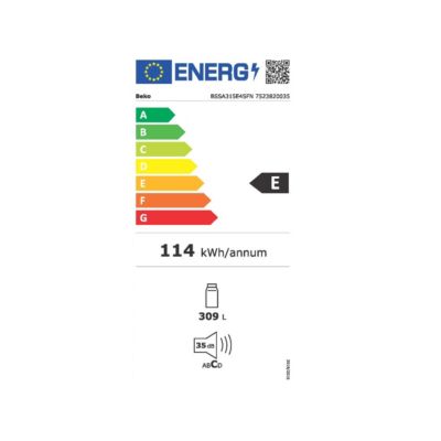 Réfrigérateur 1 porte intégrable à glissière 309l Beko BSSA315E4SFN