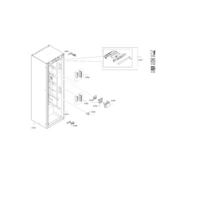 Réfrigérateur 1 porte intégrable à glissières 310l blanc Siemens KI81RVFE0