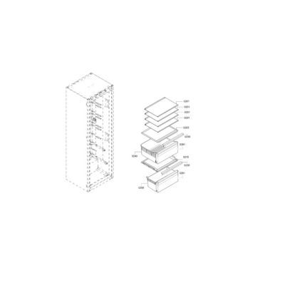 Réfrigérateur 1 porte intégrable à glissières 310l blanc Siemens KI81RVFE0