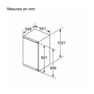 Réfrigérateur 1 porte intégrable à pantographe 165l Siemens KI31RVFE0 iq300