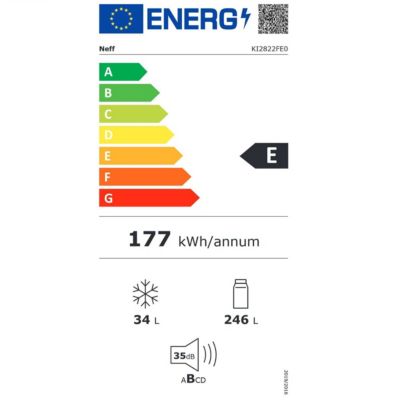 Réfrigérateur 1 porte intégrable à pantographe 280l Neff KI2822FE0