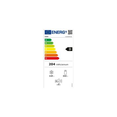 Réfrigérateur combiné 60cm 341l nofrost inox Haier H1DWDNPK186