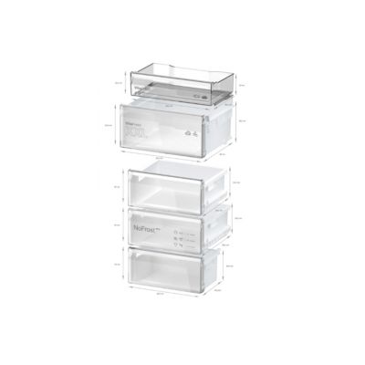 Réfrigérateur combiné 60cm 363l blanc Bosch KGN392WCF série 4