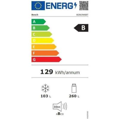 Réfrigérateur combiné 60cm 363l no frost inox Bosch KGN39AIBT série 6