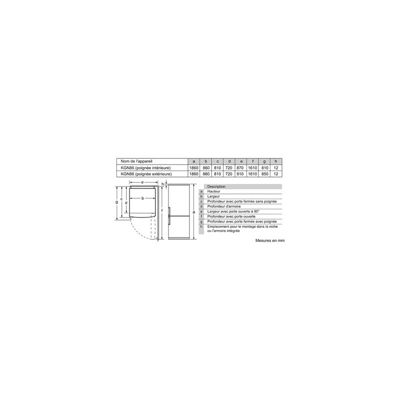 Réfrigérateur combiné 86cm 631l nofrost Bosch KGB86XIEP série 4