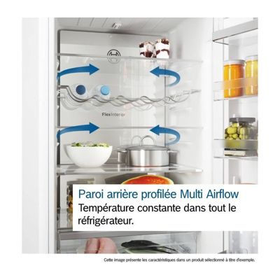 Réfrigérateur combiné - BOSCH - KGN36VXCT - Classe C - 321 L - 186 x 60 x 66,50 cm - Acier brossé noir