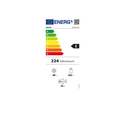 Réfrigérateur combiné intégrable à glissières 250l Indesit INC18T332