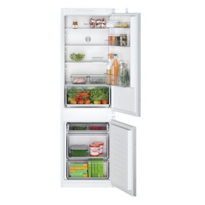 Réfrigérateur combiné intégrable à glissières 267l blanc Bosch KIV865SE0