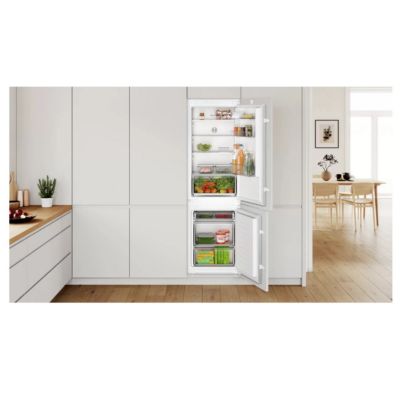 Réfrigérateur combiné intégrable à glissières 267l blanc Bosch KIV865SE0