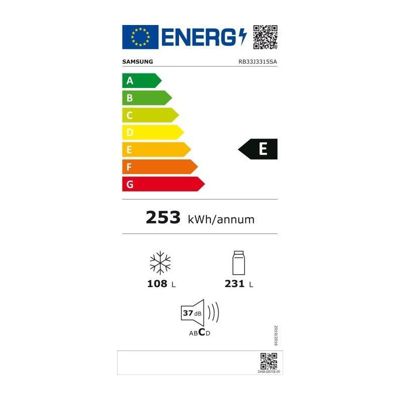 Réfrigérateur Combiné SAMSUNG RB33J3315SA 2 portes 339L (231 + 108) 185 cm Metal Grey