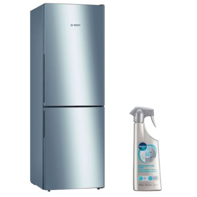 réfrigérateur frigo combiné inox 289L froid brassé Eclairage LED BOSCH