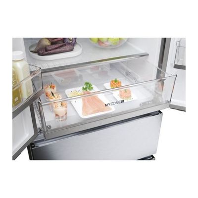 Réfrigérateur multi-portes - HAIER - FD 70 Series 3 HFR5719ENMG - Classe E - 446 L - 190 x 70 x 67,5 cm - Silver