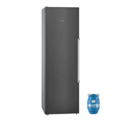 Réfrigérateur Simple porte 346L Froid Brassé Acier Inox noir SIEMENS