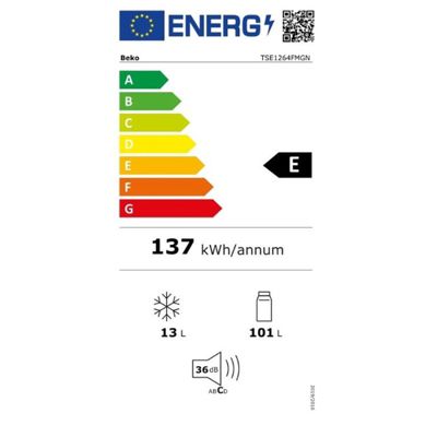 Réfrigérateur table top 114l 54.5cm Beko TSE1264FMGN