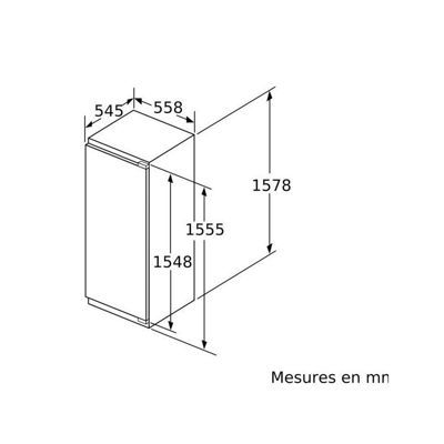 Réfrigérateurs 1 porte 248L Froid Statique BOSCH 55.8cm E, KIL 72 AFE 0