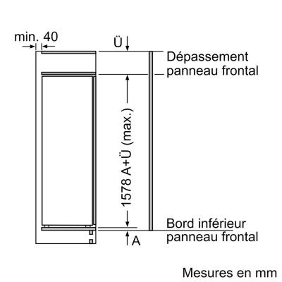 Réfrigérateurs 1 porte 248L Froid Statique BOSCH 55.8cm E, KIL 72 AFE 0