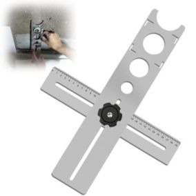 RéGlable Localisateur De Trou, RèGle D'Outil De Carrelage Localisateur De Tuile RèGle De Mesure D'Angle Carrelage RèGle De Mesure