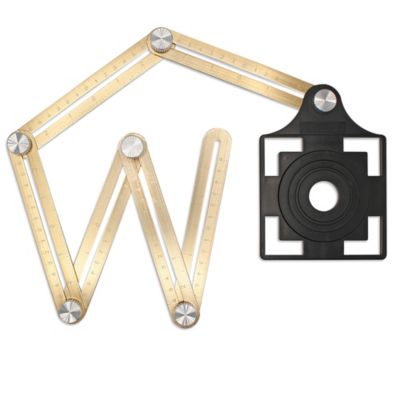 Règle de Mesure Multi-angles - 6 Pans 12 cm Entièrement Modulables, Gabarit Forme Pour Tuyau et Prises