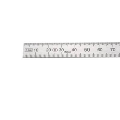 Règle plate HELIOS PREISSER 0460225 500 mm en acier inoxydable - section 20 x 0,5 mm