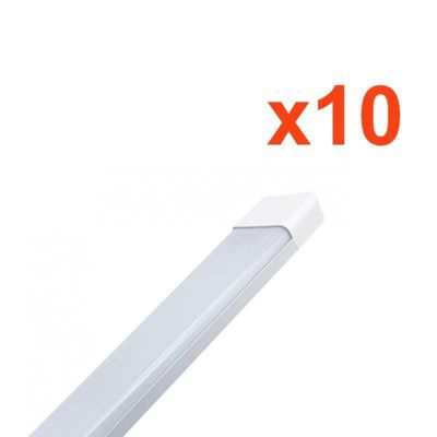 Réglette LED 120cm 50W (Pack de 10) - Blanc Froid 6000K - 8000K - SILAMP