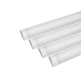 Réglette LED 60cm 18W (Pack de 4) - Blanc Froid 6000K - 8000K - SILAMP