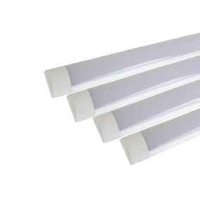 Réglette LED 90cm 24W (Pack de 4) - Blanc Froid 6000K - 8000K - SILAMP