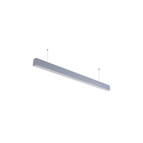 Réglette LED Fine Argentée Suspendue 40W Linkable 1200mm Blanc Naturel 4000K