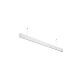 Réglette LED Fine Blanche Suspendue 50W UGR19 Linkable 1200mm Blanc Naturel 4000K