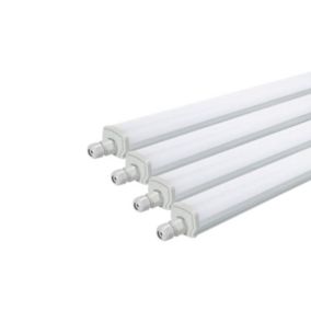 Réglette LED étanche 120cm 36W IP65 Interconnectable (Pack de 4) - Blanc Froid 6000K - 8000K - SILAMP