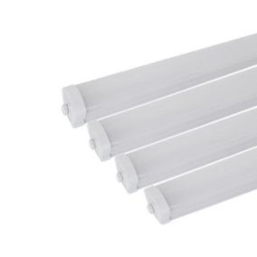 Réglette LED étanche 120cm 36W IP65 (Pack de 4) - Blanc Froid 6000K - 8000K - SILAMP