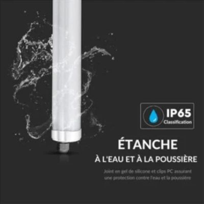 Réglette LED étanche 150cm 48W IP65 120lm/W Interconnectable (Pack de 12) - Blanc Froid 6000K - 8000K - SILAMP