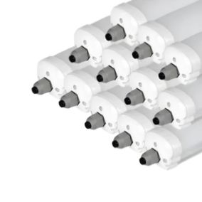 Réglette LED étanche 150cm 48W IP65 120lm/W Interconnectable (Pack de 12) - Blanc Neutre 4000K - 5500K - SILAMP