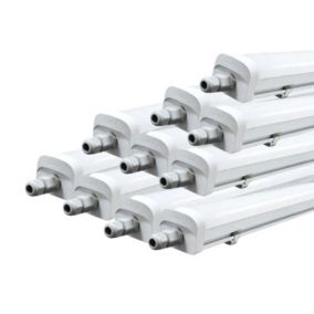 Réglette LED étanche 60cm 15W IP66 120lm/w (Pack de 10) - Blanc Neutre 4000K - 5500K - SILAMP