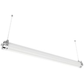 Réglette LED étanche claire 120 cm 5400 Lumens 4000 Kelvins