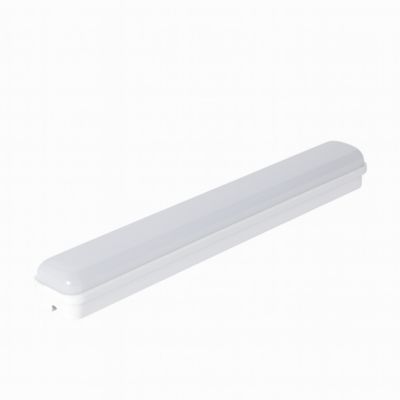 Réglette LED étanche linéaire raccordable 60 cm 30 W IP65, lumière blanche froide 6000 K, pour garage, sous-sol et extérieurs