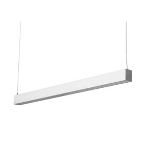 Réglette Suspendue LED Large 120cm 35W Argent - Blanc Froid 6000K - 8000K - SILAMP