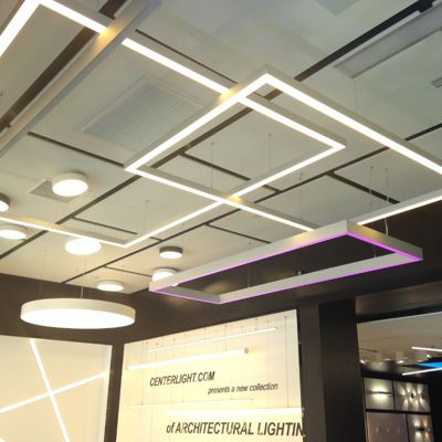 Réglette Suspendue LED Large 120cm 35W Argent - Blanc Froid 6000K - 8000K - SILAMP