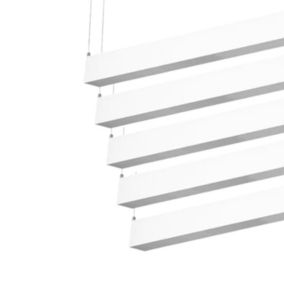 Réglette Suspendue LED Large 120cm 35W Blanc (Lot de 5) - Blanc Froid 6000K - 8000K - SILAMP