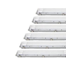 Réglette étanche 150 cm double pour Tube LED T8 IP65 (Boitier vide) (Pack de 6) - SILAMP