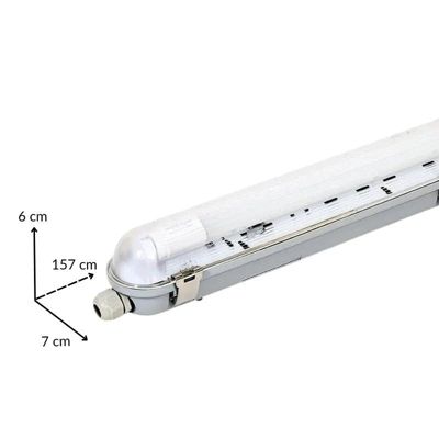 Réglette étanche 150 cm pour 1 Tube LED T8 IP65 (Boitier vide) - SILAMP