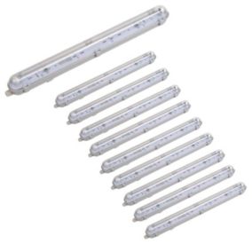 Réglette étanche pour Tube LED T8 150cm IP65 (Boitier vide) (Pack de 10) - SILAMP