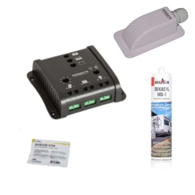Régulateur de charge pour panneau solaire SMC20 + passe-toit + Dekasyl MS1 + lingette ANTARION