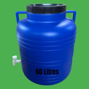 Réservoir Plastique Alimentaire 60 Litres avec Couvercle et Robinet
