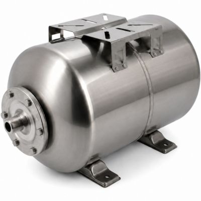 Réservoir pression à vessie horizontal en inox - 50 litres - GT MARKET