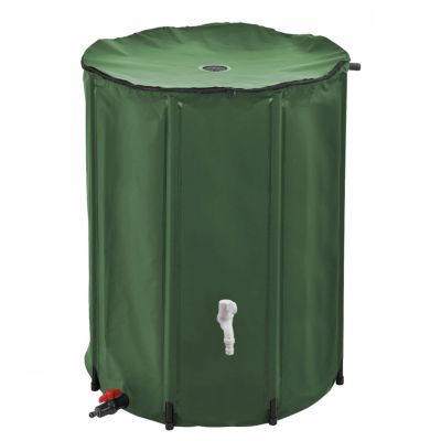 Réservoir souple, récupérateur d'eau de pluie pliable - 500 L - Vert - Linxor