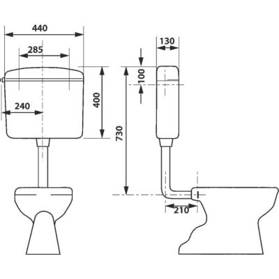 Regiplast 1300 WC-Spülkasten – Sparsam, Mit Kett Produktbild-Vorschau 6