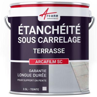Résine d'étancheite sous carrelage extérieur pour support avec pente - ARCAFILM SC Gris - 2.5 L - ARCANE INDUSTRIES