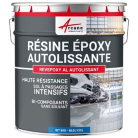 Résine epoxy autolissante sols - REVEPOXY AL Bleu Ciel - RAL 5015 - 5 kg - ARCANE INDUSTRIES