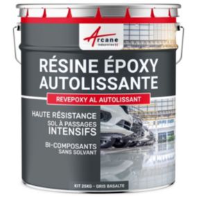 Résine epoxy autolissante sols - REVEPOXY AL Gris Basalte - RAL 7012 - 25 kg - ARCANE INDUSTRIES