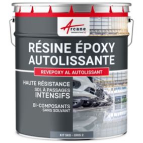 Résine epoxy autolissante sols - REVEPOXY AL Gris Telegris 2 - RAL 7046 - 5 kg - ARCANE INDUSTRIES